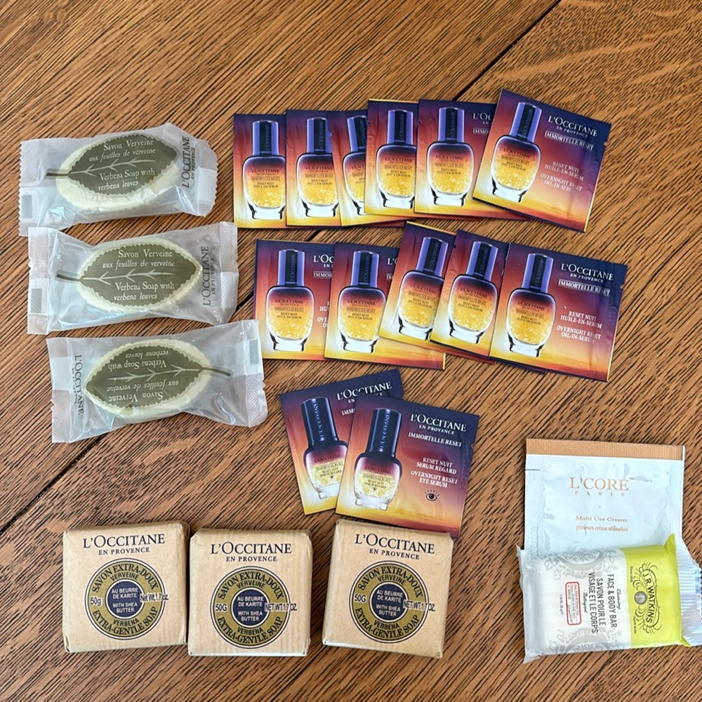 Loccitane Travel soap and face serums